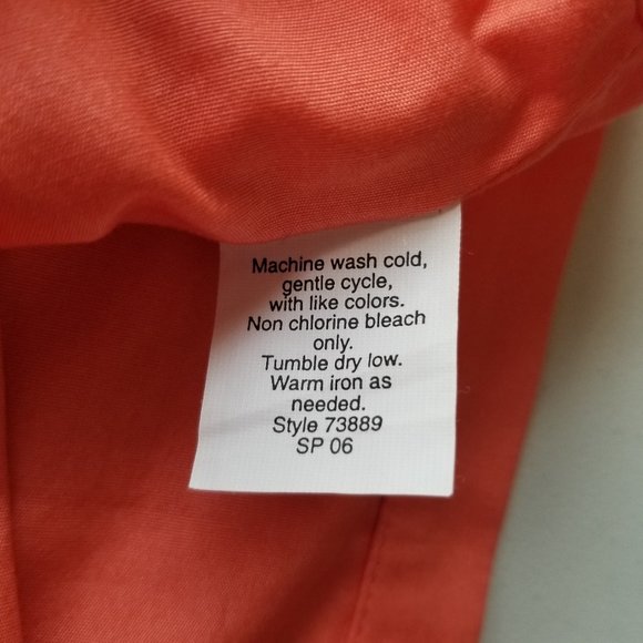 J. Crew cotton peach pleated tulip skirt size 0 - Picture 9 of 12